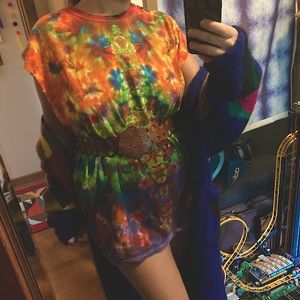 Ice-dyed Rainbow Tunic, Dress or Top